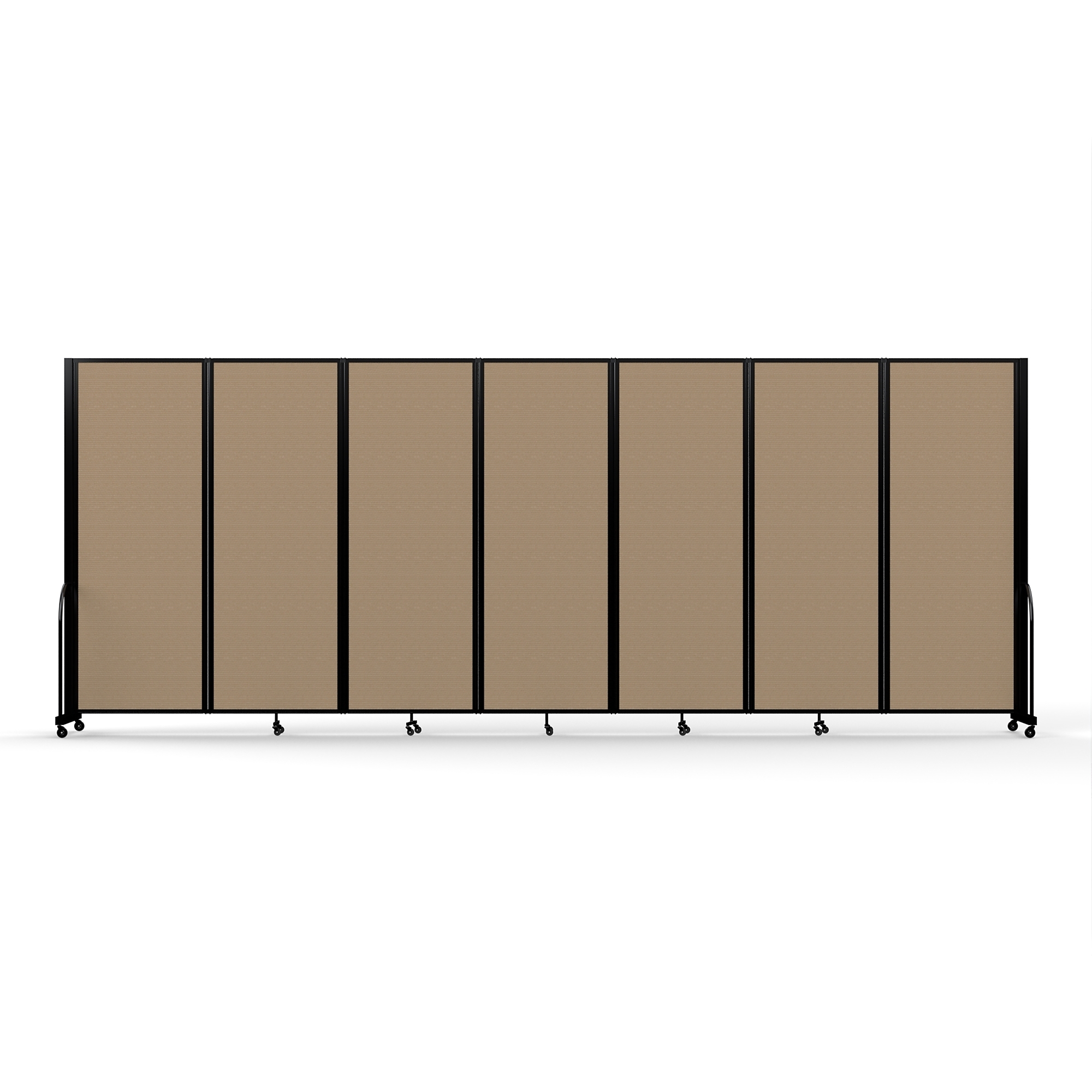 Screenflex Full Motion Divider — 7ft. 6in. x 19ft. 7in., Black Frame, Desert, Model# FSH-767-B-DW